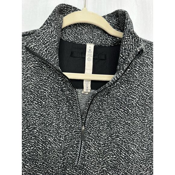Lululemon Heathered Black 1/2 Zip Long Sleeve Pullover size 10 - Picture 4 of 11